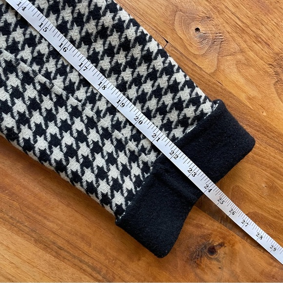 Talbots Wool Blend Black & White Houndstooth Double Face Swing Jacket size XL - Picture 10 of 12